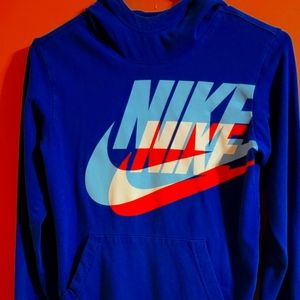 Blue, Orange , White Nike Hoodie in Boys Sz Large